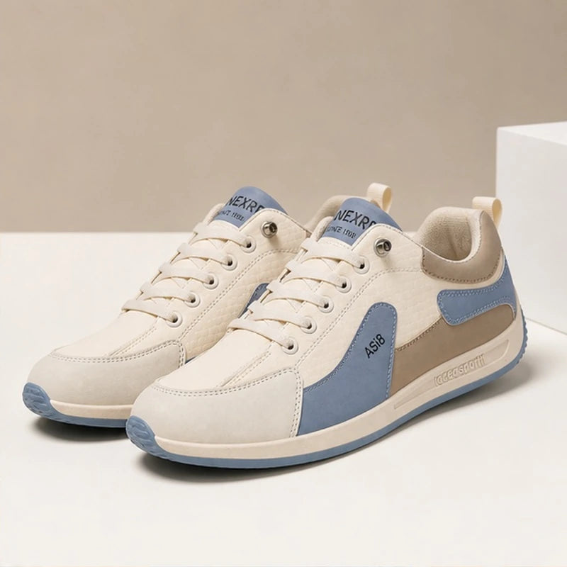 Eldridge Leather Sneakers - Blue - leather sneakers - Hendlys - Image 3