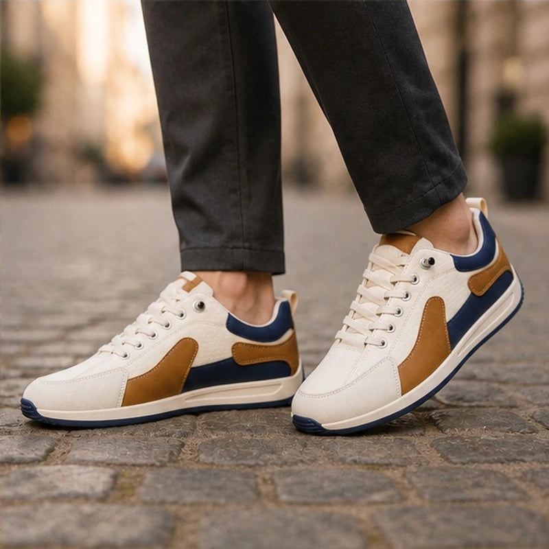 Eldridge Leather Sneakers - Navy - Sneakers - Hendlys - Image 1