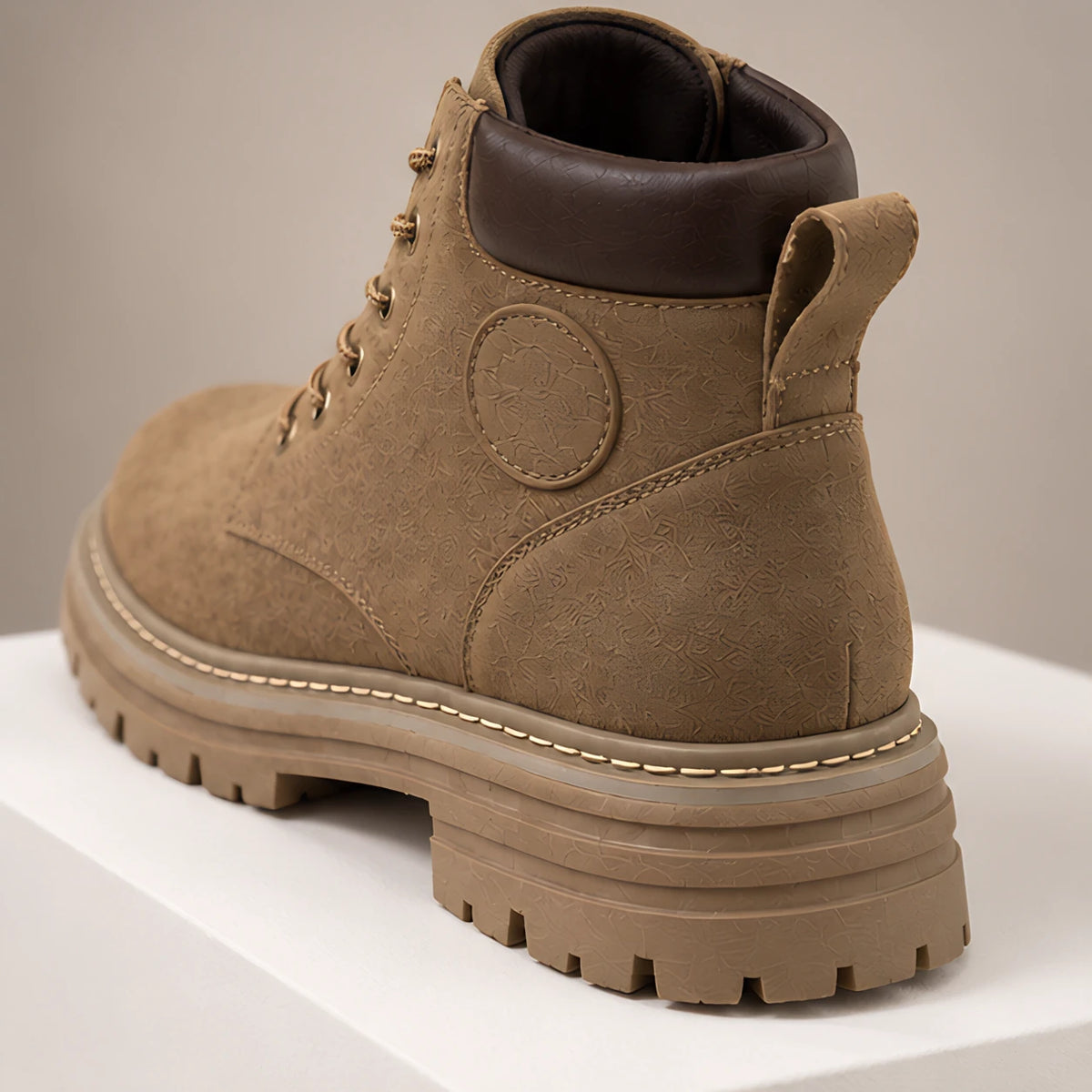 Elin Women's Lug-Sole Lace-Up Boots - Brown - Footwear Style: Boots - Hendlys - Image 4