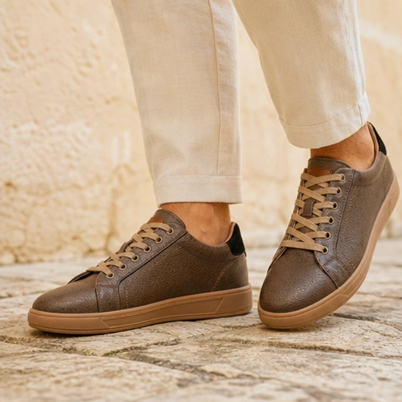 Fendleman Leather Sneakers - Brown - Sneakers - Hendlys - Image 1