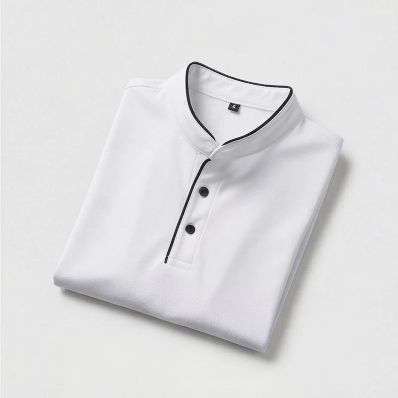 Jenson Polo Shirt - White - loose fit - Hendlys - Image 5