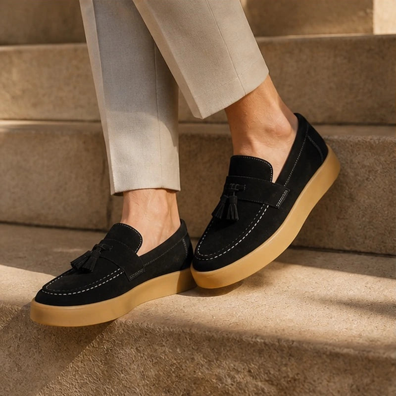 Huxley Suede Loafers - Black - loafers - Hendlys - Image 2