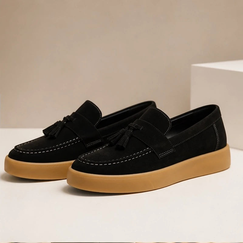 Huxley Suede Loafers - Black - men's loafers - Hendlys - Image 4