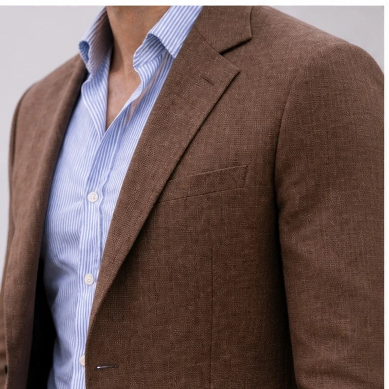 Huxley Tailored Knit Blazer - Brown - Catalog Group: Clothing - Hendlys - Image 2