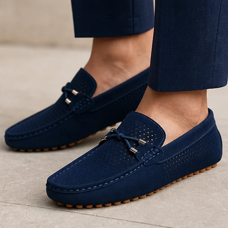 San Marco Woven Leather Loafer - Blue - italian leather - Hendlys - Image 4