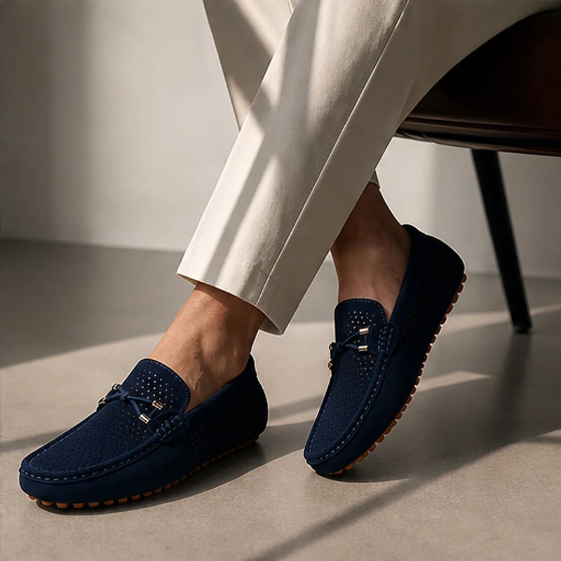 San Marco Woven Leather Loafer - Blue - leather loafers - Hendlys - Image 3