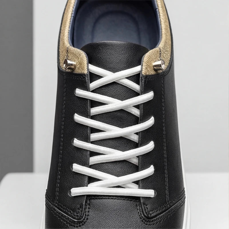 Malmo Leather Sneakers - Black - casual shoes - Hendlys - Image 4