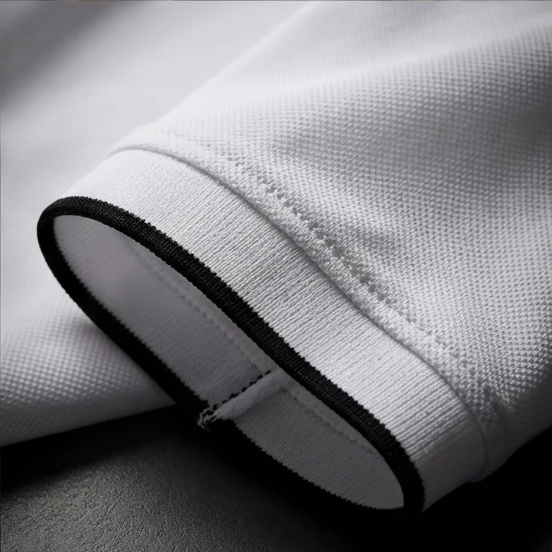 Jenson Polo Shirt - White - polo shirt - Hendlys - Image 3