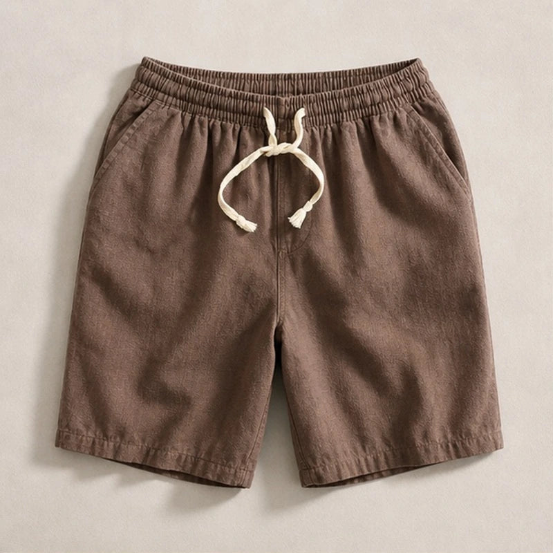 Kaito Drawstring Shorts - Brown - Shorts - Hendlys - Image 1