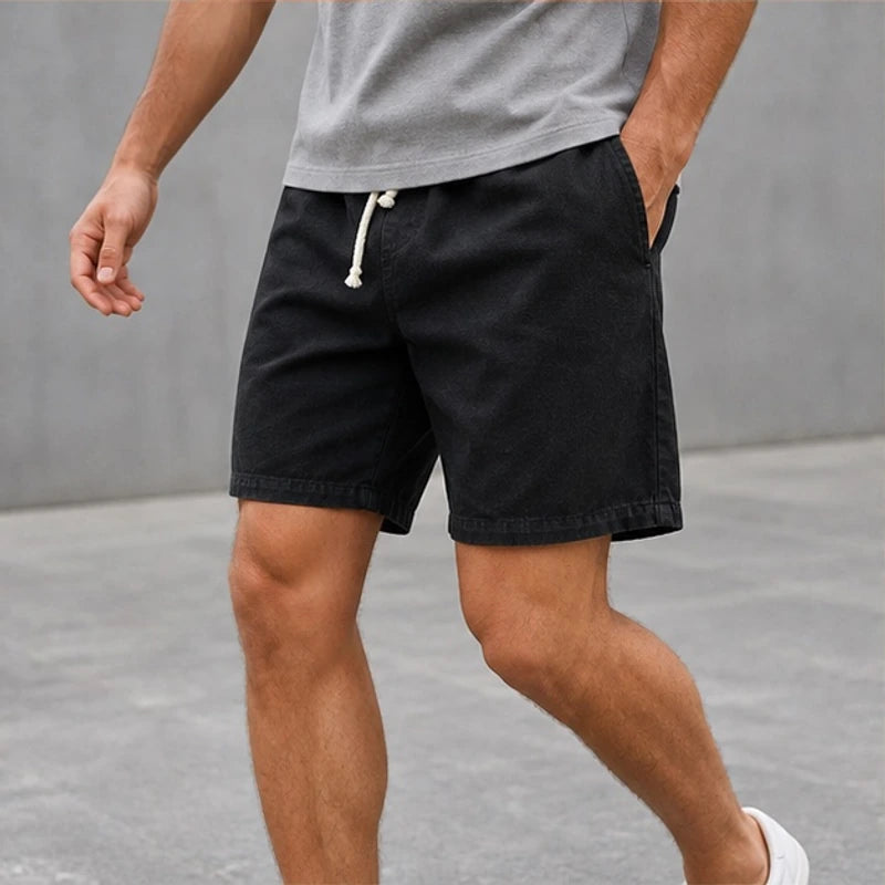 Kaito Drawstring Shorts - Classic Black - drawstring shorts - Hendlys - Image 3
