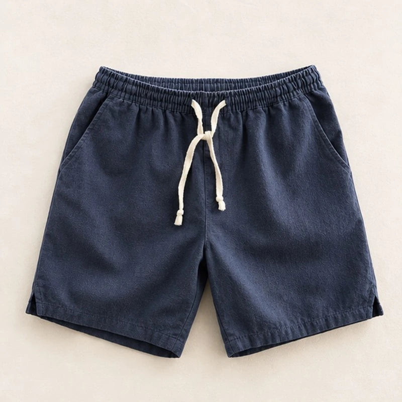 Kaito Drawstring Shorts - Navy Blue - Shorts - Hendlys - Image 1