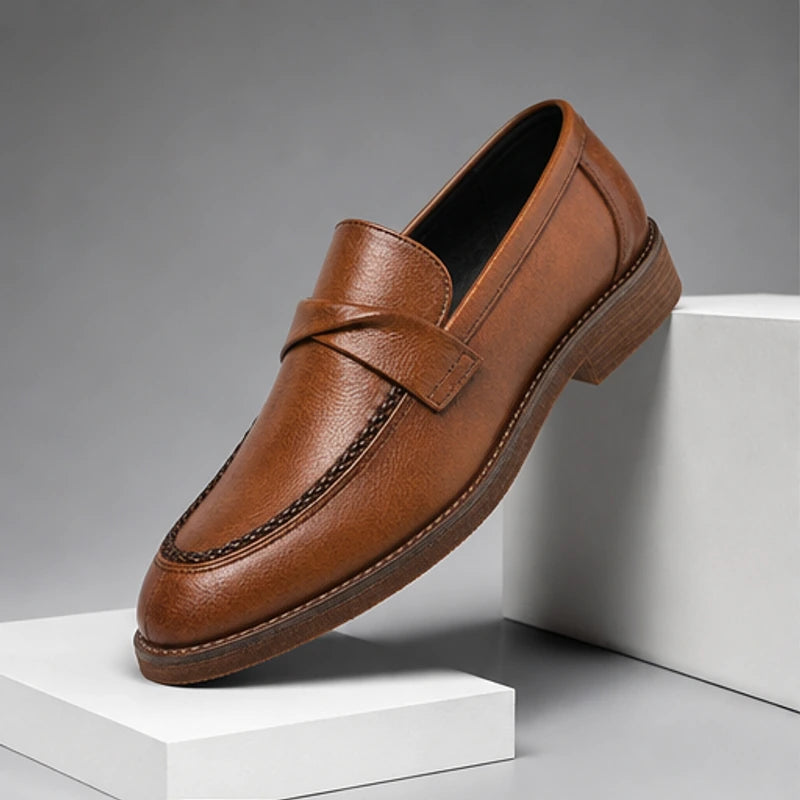 Bellagio Leather Driving Loafer - Brown - Loafers - Hendlys - Image 1