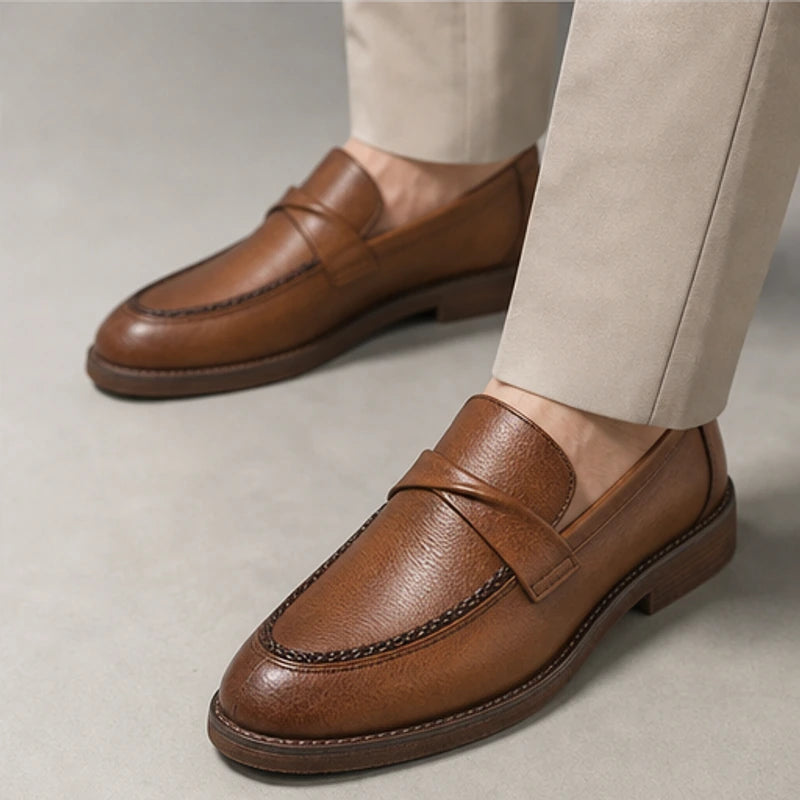 Bellagio Leather Driving Loafer - Brown - slip-on shoes - Hendlys - Image 6