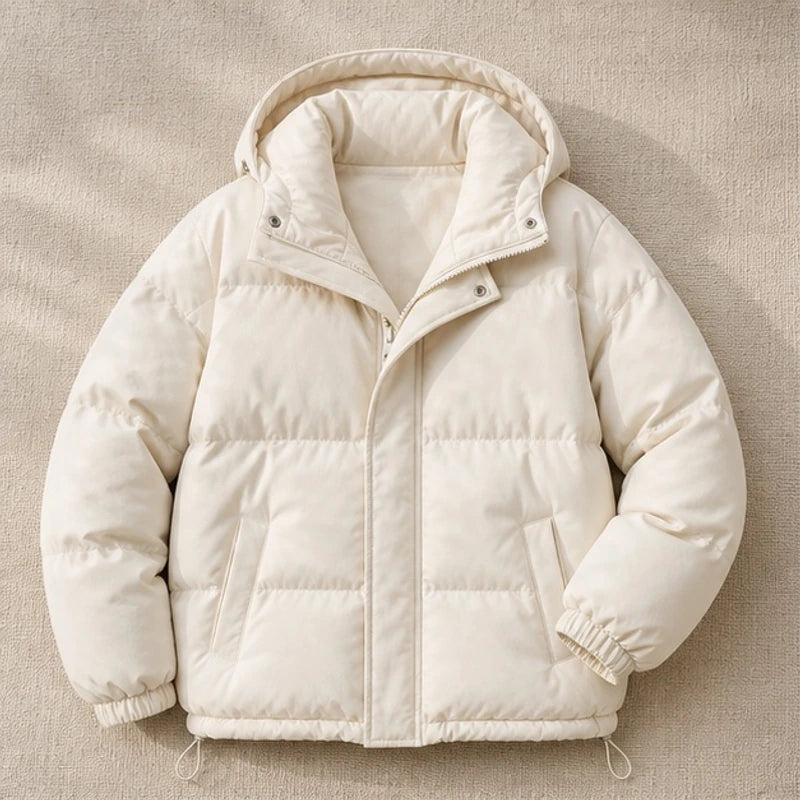 Laurelle Hooded Puffer Jacket - Cream - Department: Women - Hendlys - Image 3