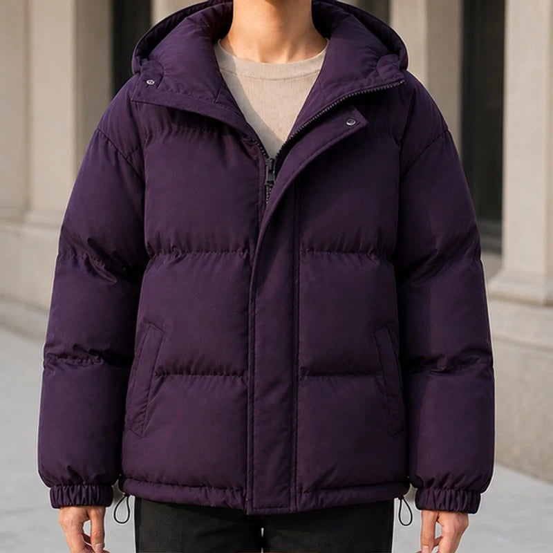 Laurelle Hooded Puffer Jacket - Deep Plum - Women's Clothing > Outerwear > Puffer Jackets - Hendlys - Image 1