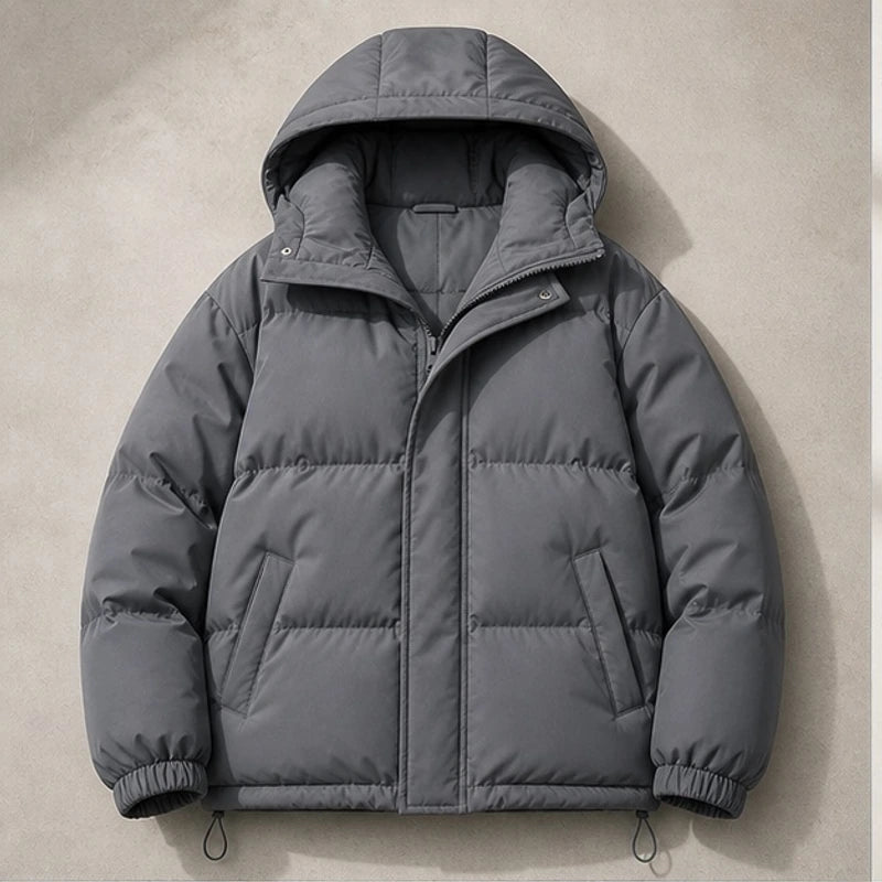 Laurelle Hooded Puffer Jacket - Gray - Department: Women - Hendlys - Image 3