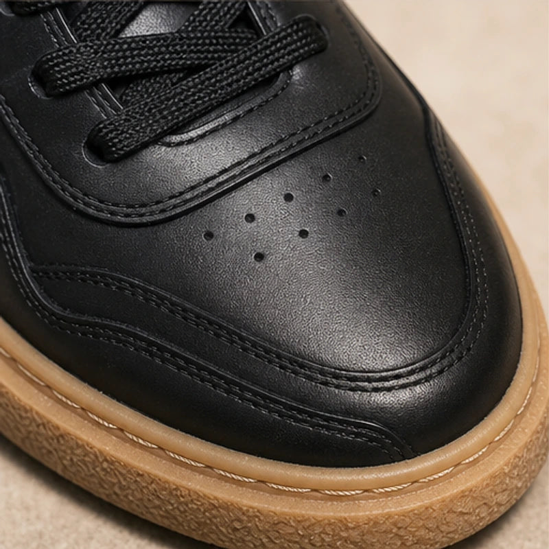 Lehman Leather Sneakers - Black - fashion sneakers - Hendlys - Image 6