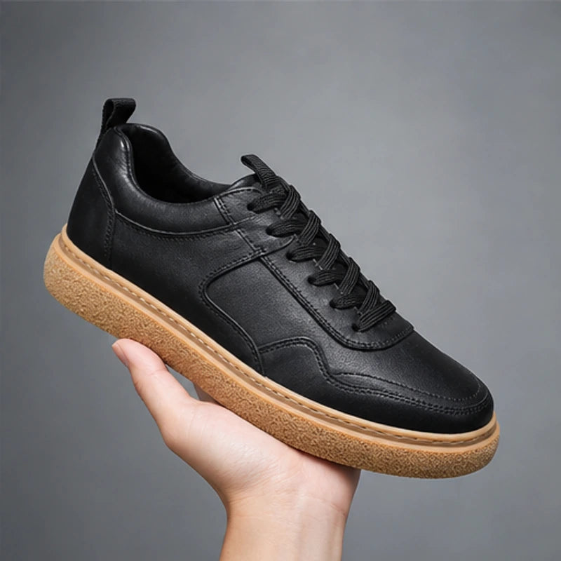 Lehman Leather Sneakers - Black - Sneakers - Hendlys - Image 1