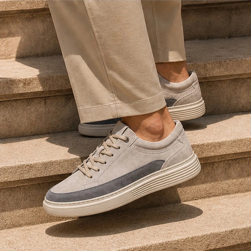Lennox Soft Suede Sneakers - Beige - Sneakers - Hendlys - Image 1