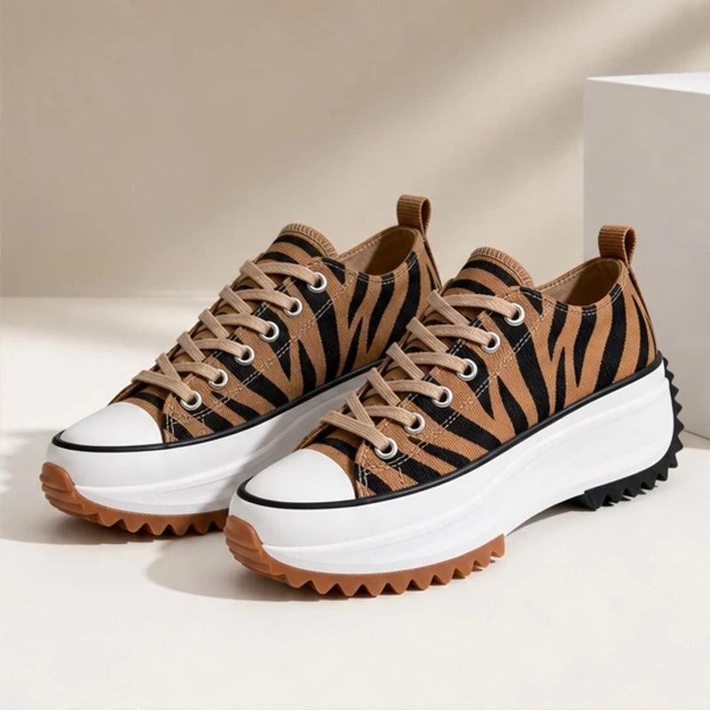 Liana Platform Sneakers - Tiger - platform sneakers - Hendlys - Image 3