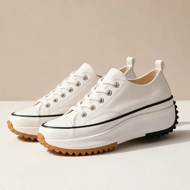 Liana Platform Sneakers - White - platform sneakers - Hendlys - Image 3