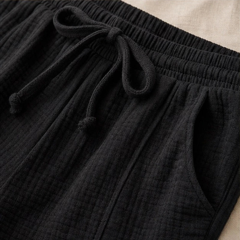 Liora Drawstring Gauze Shorts - Black - drawstring shorts - Hendlys - Image 4