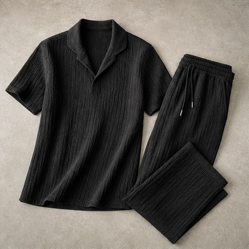 Lombardy Linen Set - Black - linen outfit - Hendlys - Image 3