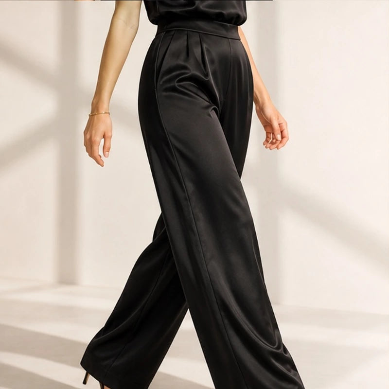 Loredana High-Neck Sleeveless Wide-Leg Jumpsuit - Black - Women's - Hendlys - Image 2