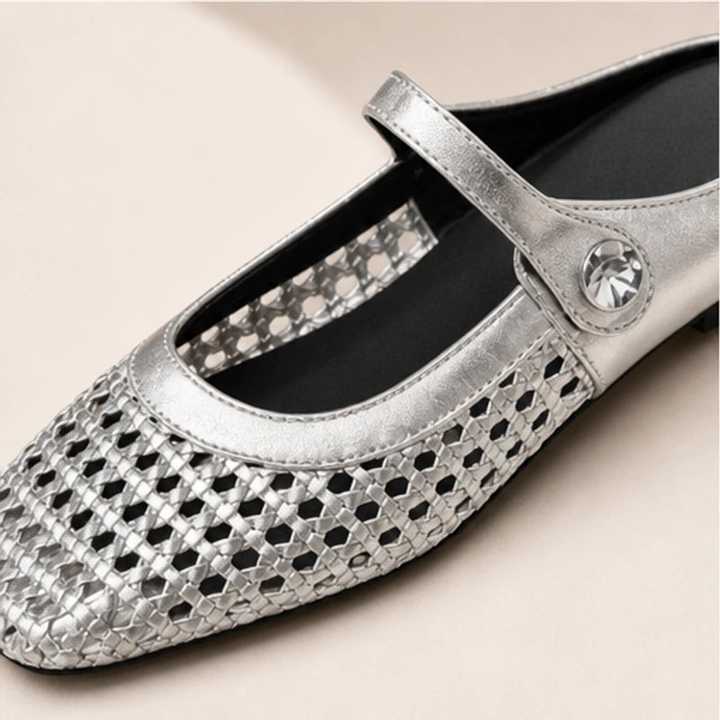 Lorissa Orthopedic Mule Flats - Silver - women's flats - Hendlys - Image 2