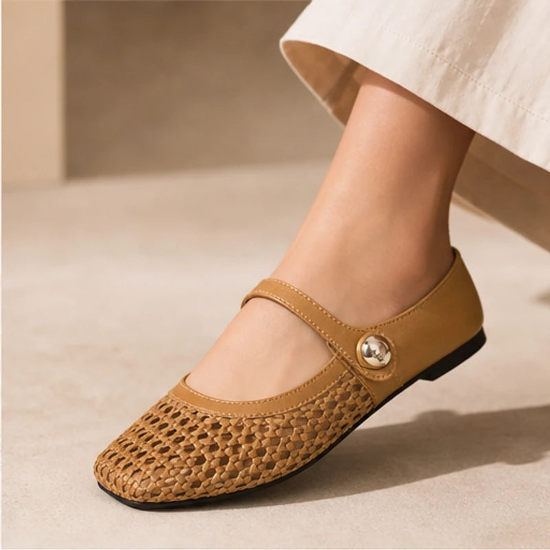 Lorissa Orthopedic Mule Flats - Camel - women's flats - Hendlys - Image 2