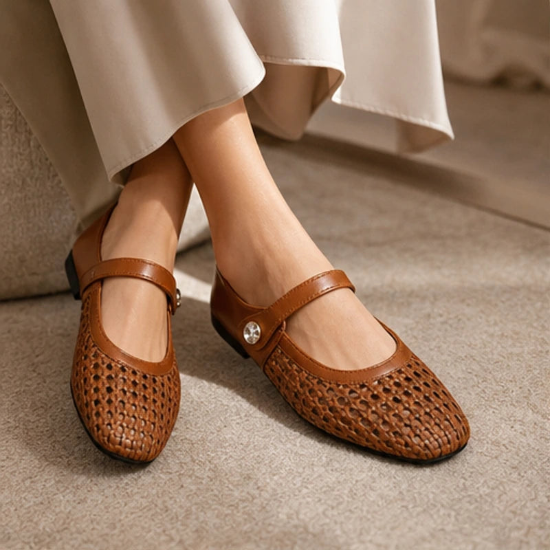 Lorissa Orthopedic Mule Flats - Brown - women's flats - Hendlys - Image 2