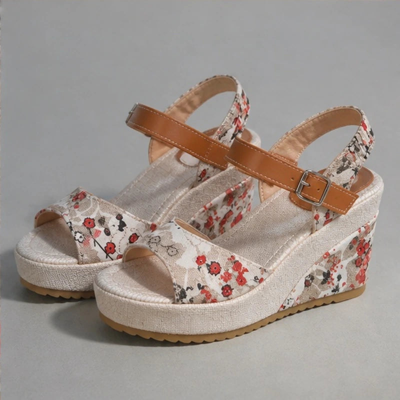 Maribel Platform Heels - Scarlet Meadow - platform heels - Hendlys - Image 3