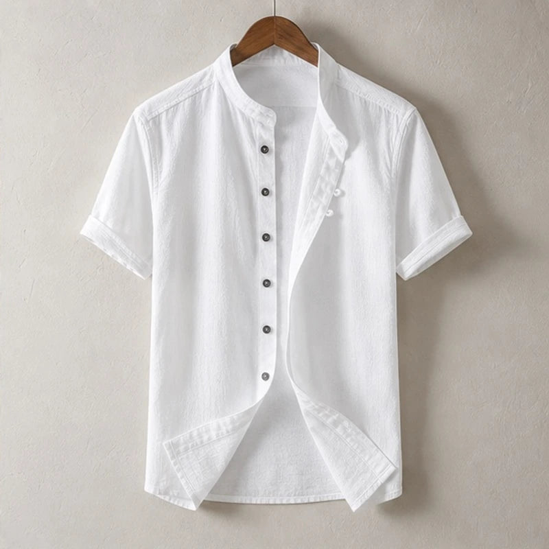 Marlow Lightweight Linen Shirt - White - linen shirt - Hendlys - Image 2