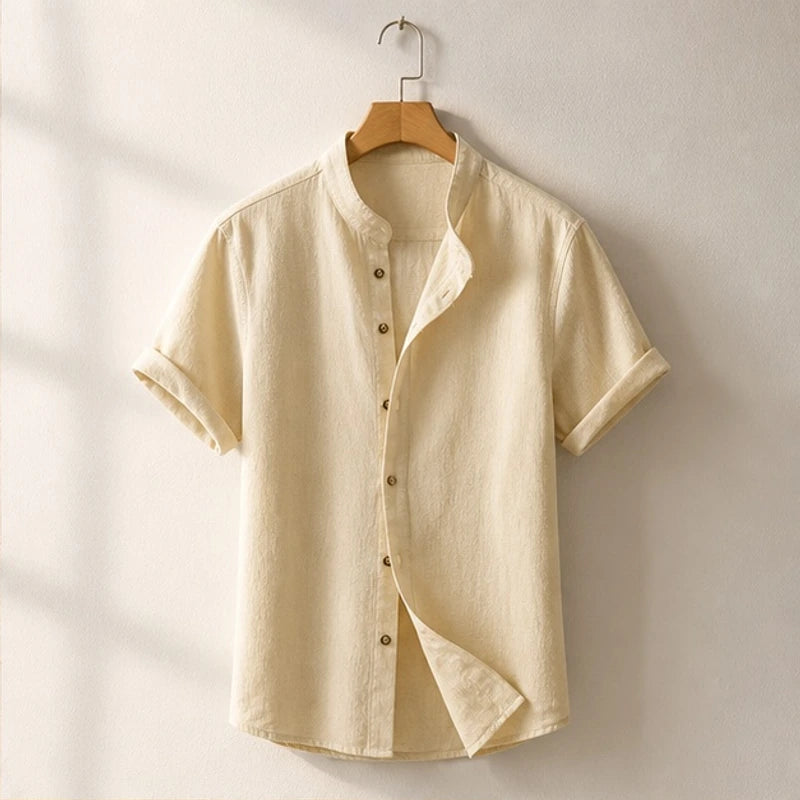 Marlow Lightweight Linen Shirt - Sand - linen shirt - Hendlys - Image 2