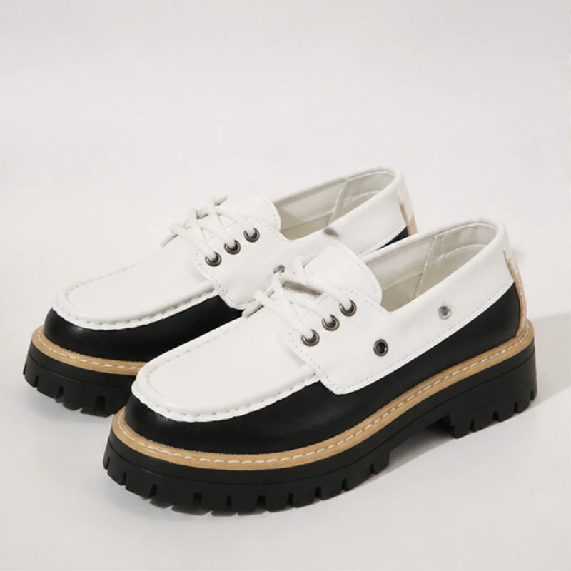 Marlow Platform Deck Loafer - White - Loafers - Hendlys - Image 1