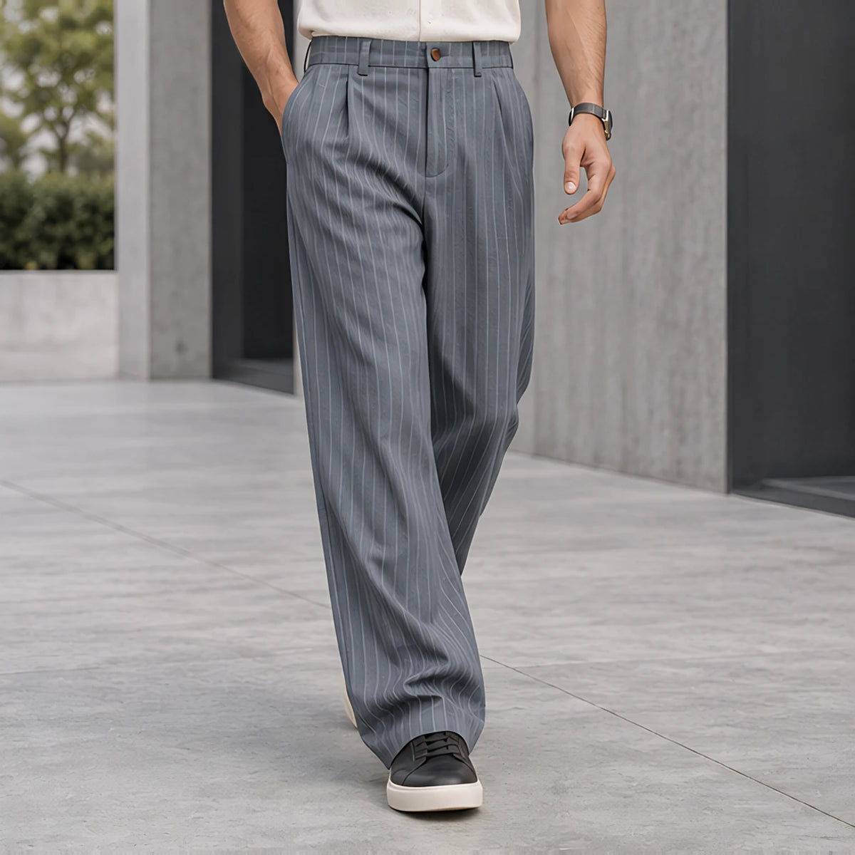 Montague Men's Pinstripe Pants - Gray - Catalog Group: Clothing - Hendlys - Image 2
