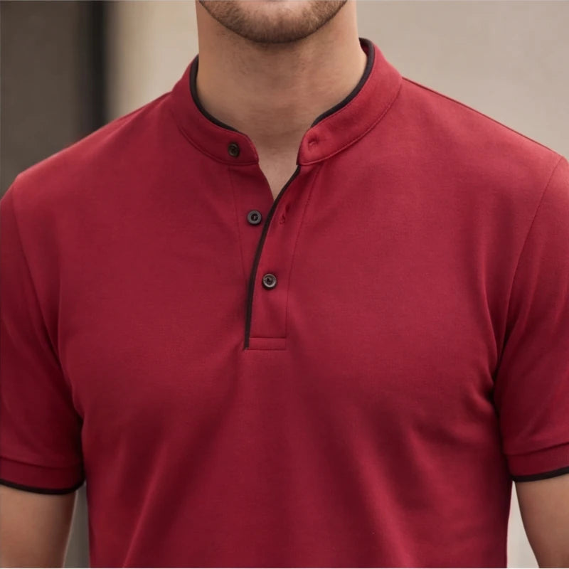 Jenson Polo Shirt - Red - casual polo - Hendlys - Image 7