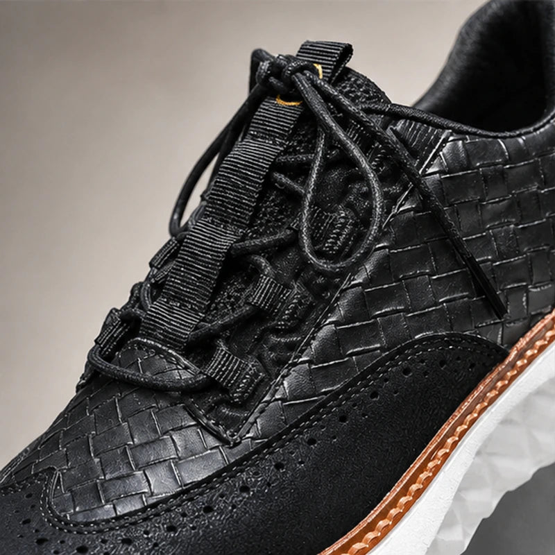 Hampton Leather Sneakers - Black - leather sneakers - Hendlys - Image 3