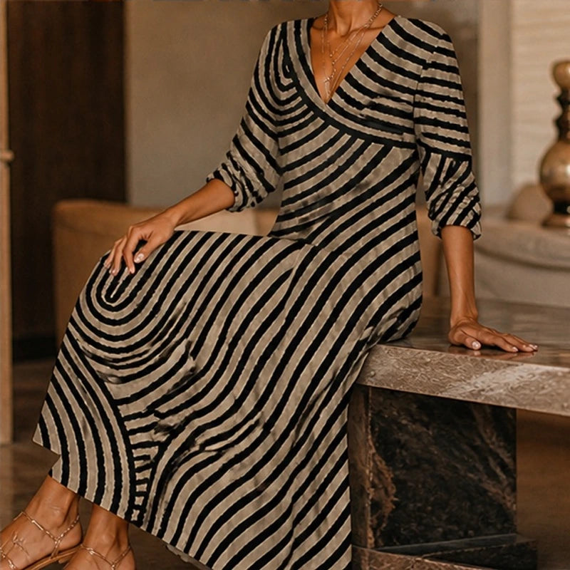 Nerine Abstract Midi Dress - Multicolor - Women's Clothing > Dresses > Midi Dresses - Hendlys - Image 1