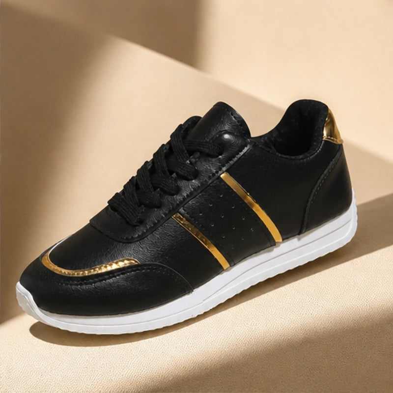 Nova Metallic Orthopedic Comfort Sneaker - Black - women's sneakers - Hendlys - Image 2