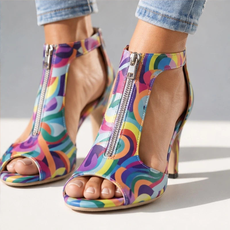 Odette T-Strap Heels - Retro - Shoes - Hendlys - Image 1