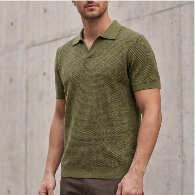 San Sebastian Knit Polo Shirt - Green - polo shirt - Hendlys - Image 5