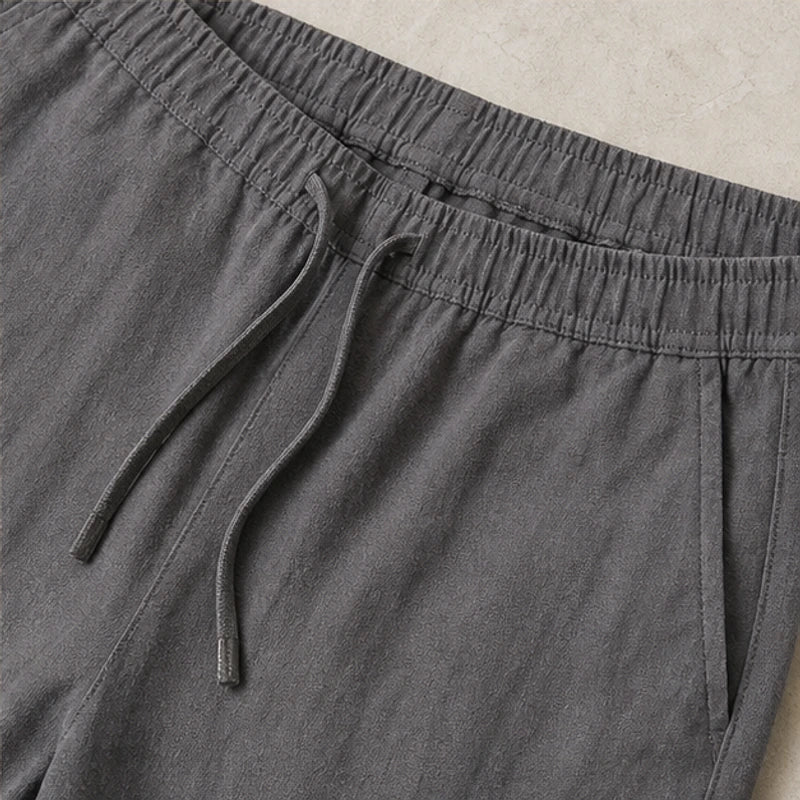 Pablo Lightweight Linen Trousers - Gray - cotton linen blend - Hendlys - Image 4