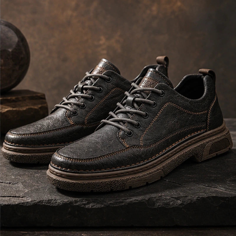 Bergman Leather Sneakers - Dark Brown - men's sneakers - Hendlys - Image 2