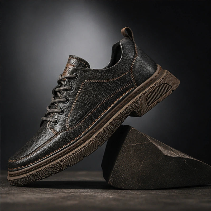 Bergman Leather Sneakers - Dark Brown - genuine leather - Hendlys - Image 4