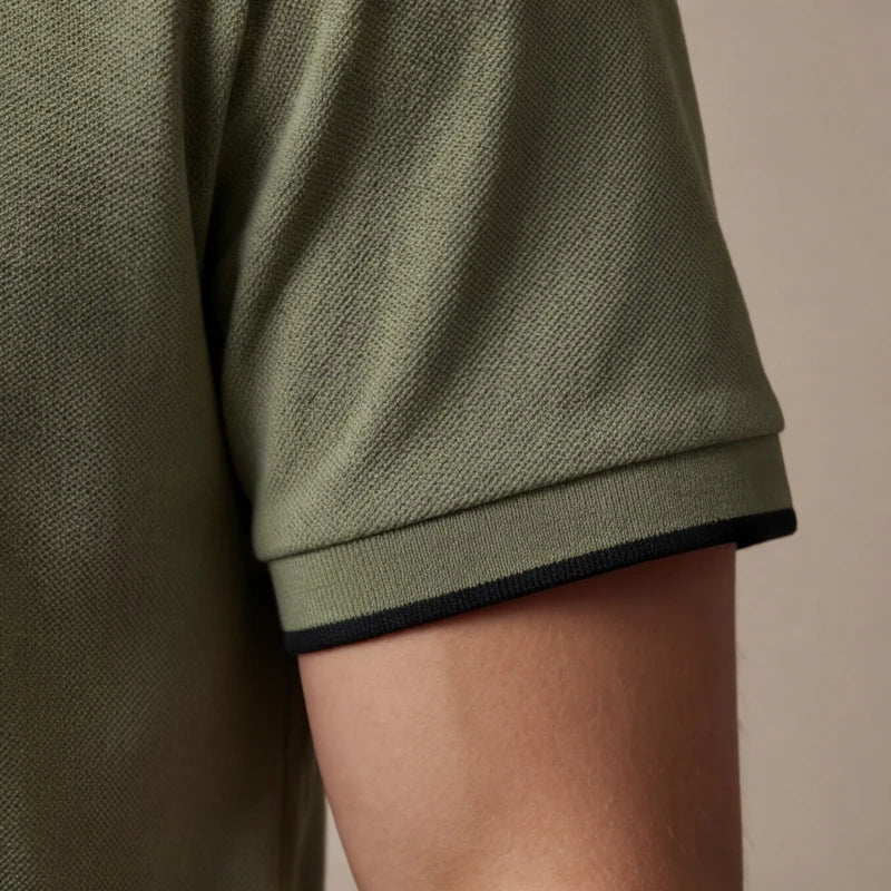 Jenson Polo Shirt - Green - loose fit - Hendlys - Image 5