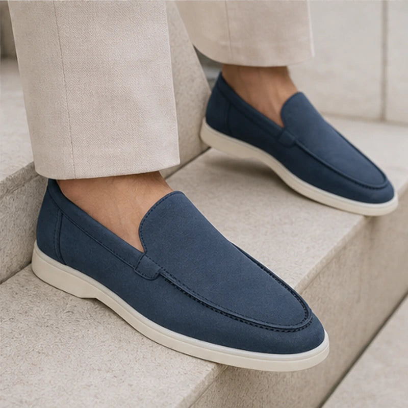 Bexley Hand-Burnished Leather Loafer - Navy - men's loafers - Hendlys - Image 3