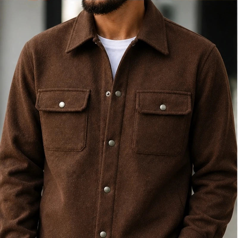 Rothwell Relaxed Shirt Jacket - Rich Coffee - Catalog Group: Clothing - Hendlys - Image 2