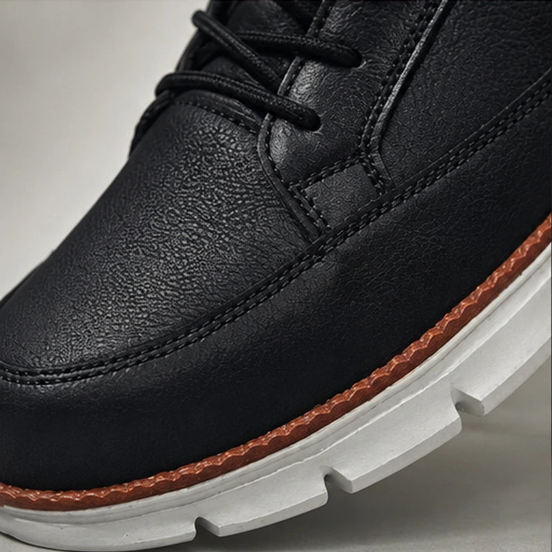 Rowan Court Leather Sneaker - Black - genuine leather - Hendlys - Image 4