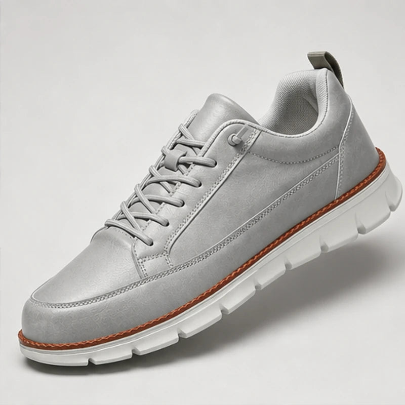 Rowan Court Leather Sneaker - Gray - men's sneakers - Hendlys - Image 2